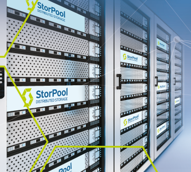 hardware storage with storpool logo on it